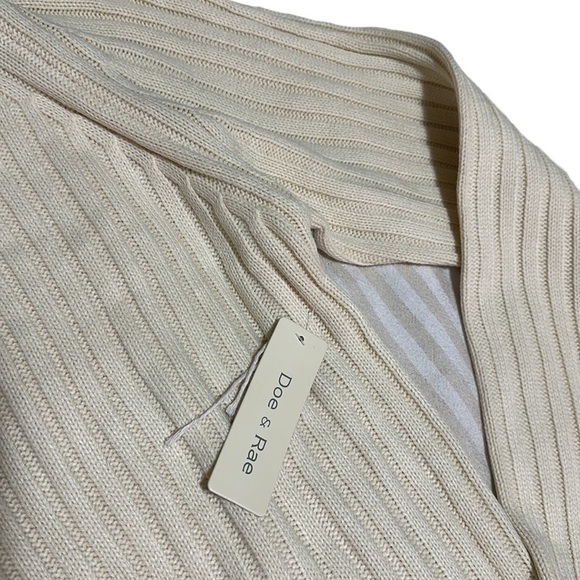 Doe + Rae Turtleneck Sweater Dress Long Sleeves With Side Slits Cream Size Large - Picture 10 of 13